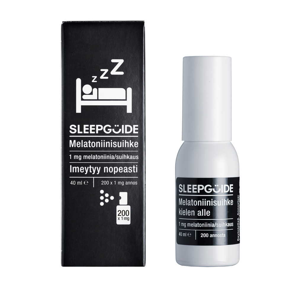 SleepGuide-melatoniinisuihke-pakkaus