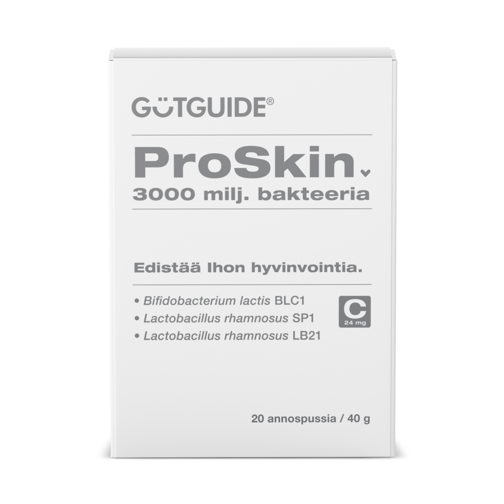 GutGuide-Proskin-bakteerituotepakkaus-edistää-ihon-hyvinvointia