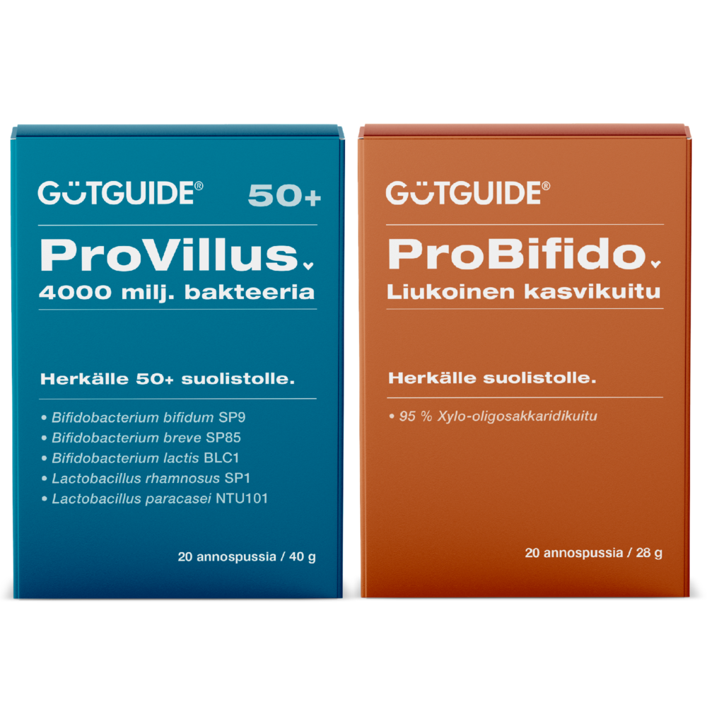 GutGuide-ProVillus-ja-ProBidido-bakteerilisäpakkaukset