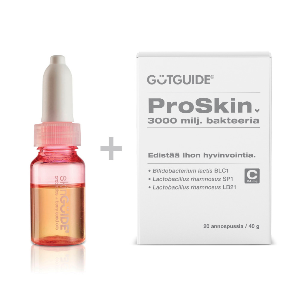 SkinGuide probiotic oil + GutGuide®ProSkin